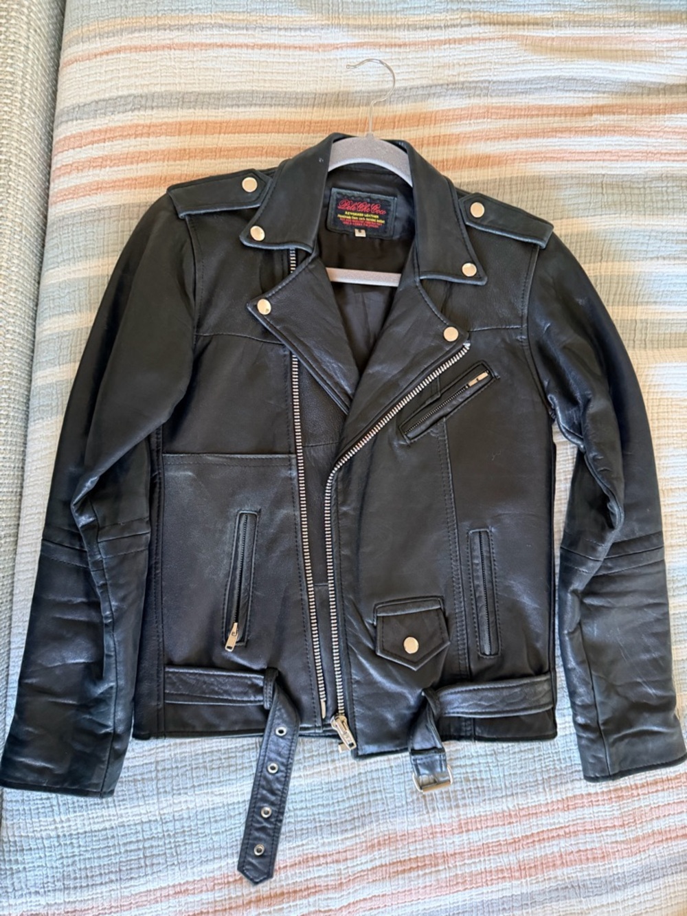 PeleCheCoco Reworked Vintage Leather Biker Moto Jacket Black Urban Outfitters S